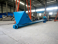 螺旋輸送機的輸送結構為：螺旋機殼，螺旋軸，螺旋葉片，螺旋電機等多個部件的使用。